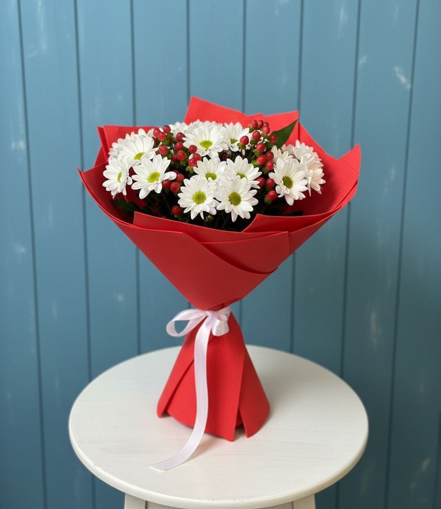 Букет цветов из: Хризантемы в Парусном