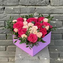 Цветочная композиция из Розы в коробке в Парусном
