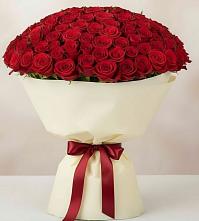 Букет 101 Красная роза Милано в Парусном