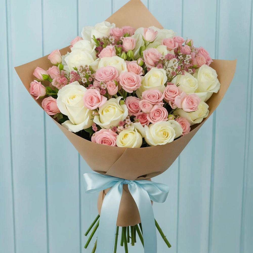 Букет цветов из: Розы в Парусном