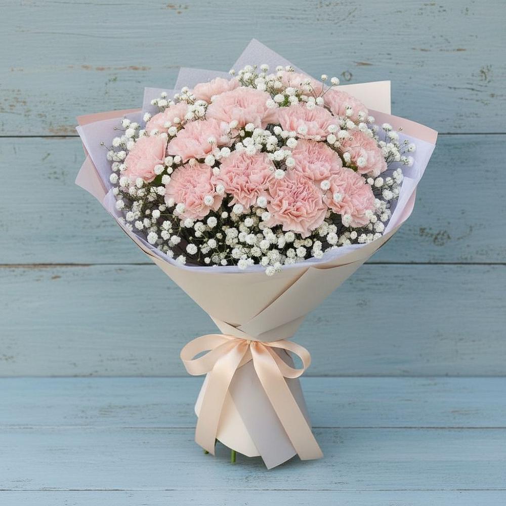 Букет цветов из: Гвоздики в Парусном