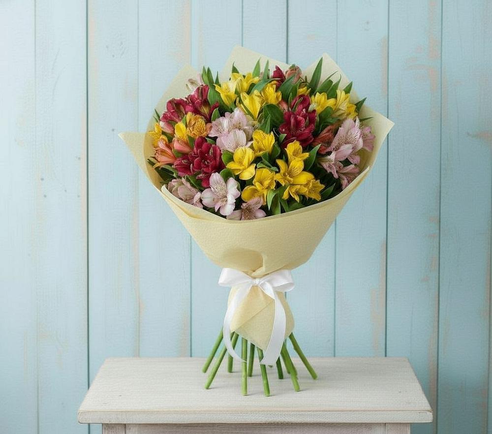 Букет цветов из: Альстромерии в Парусном