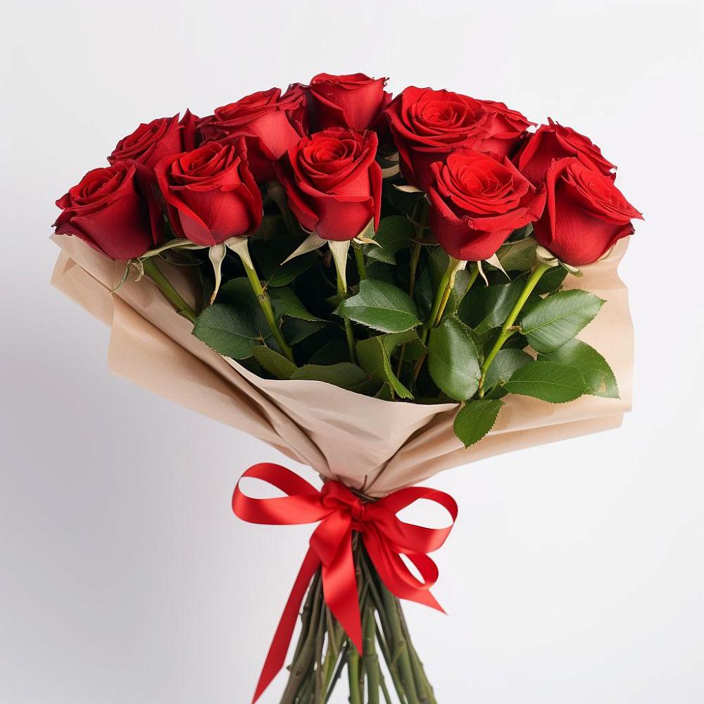 Букет 11 Красных роз Эдлесс Лав в Парусном